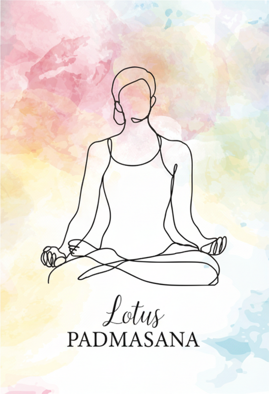 Poster zen illustration de poses de méditation - TenStickers