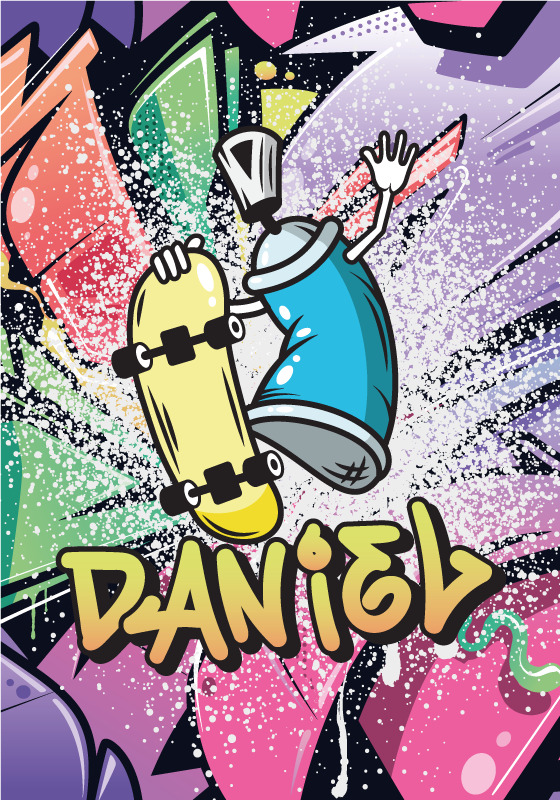 Poster graffiti personnalisé - TenStickers