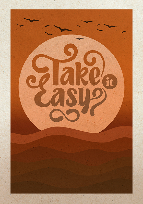 Poster image " Take it easy " - TenStickers