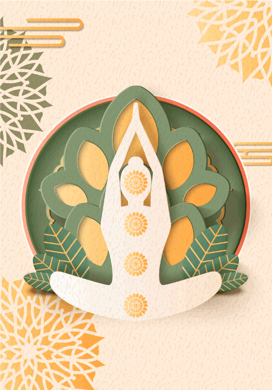 Poster yoga motif Namaste - TenStickers