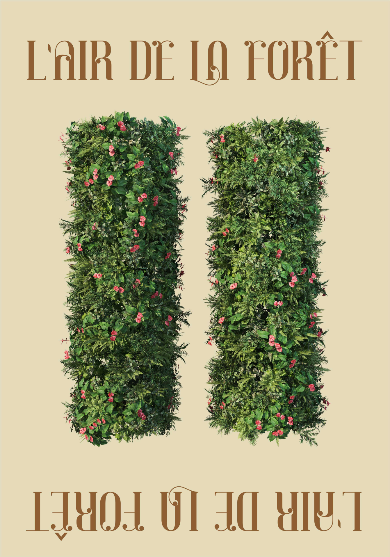 Poster l'Air de la Forêt avec motif buisson - TenStickers
