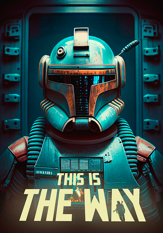 Poster film années 80 guerrier robot - TenStickers