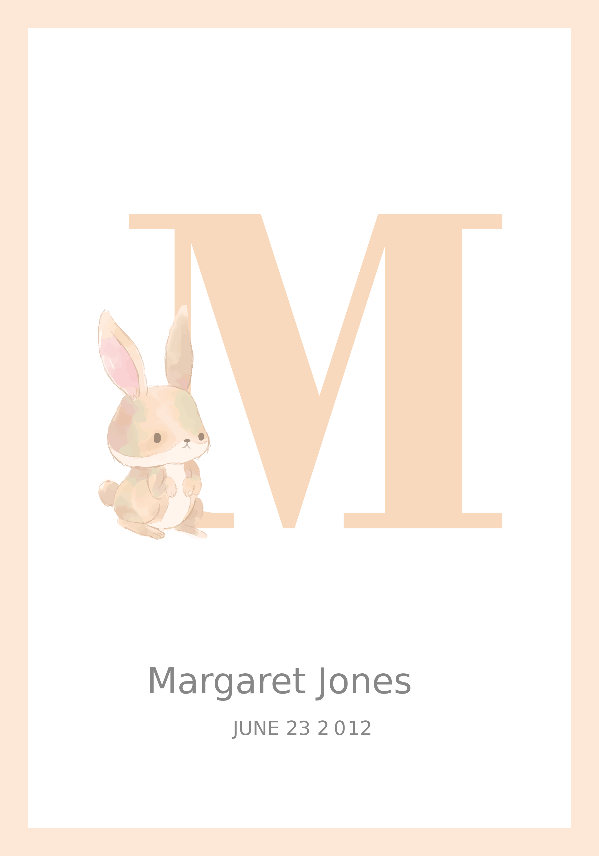 Poster bébé personnalisable avec initiale - TenStickers