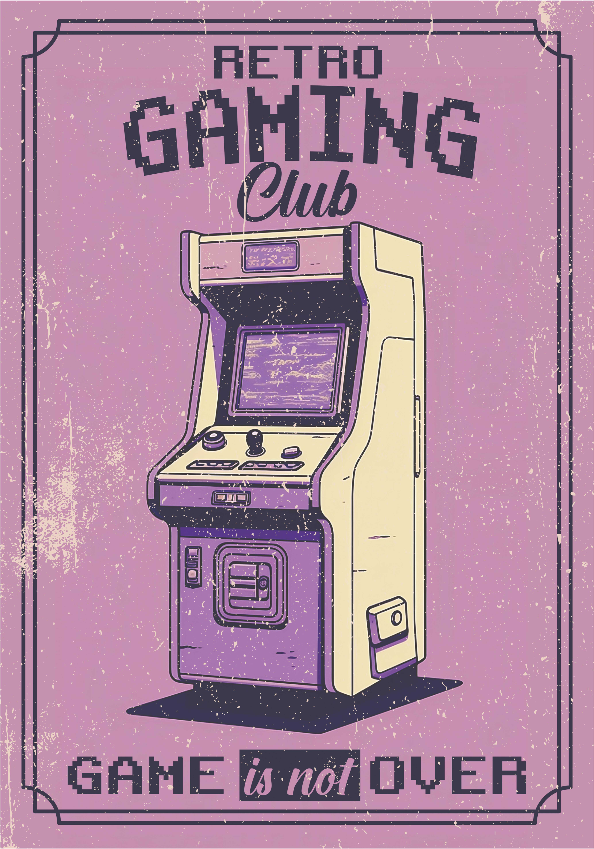 Poster chambre ado club de jeux vidéo rétro - TenStickers