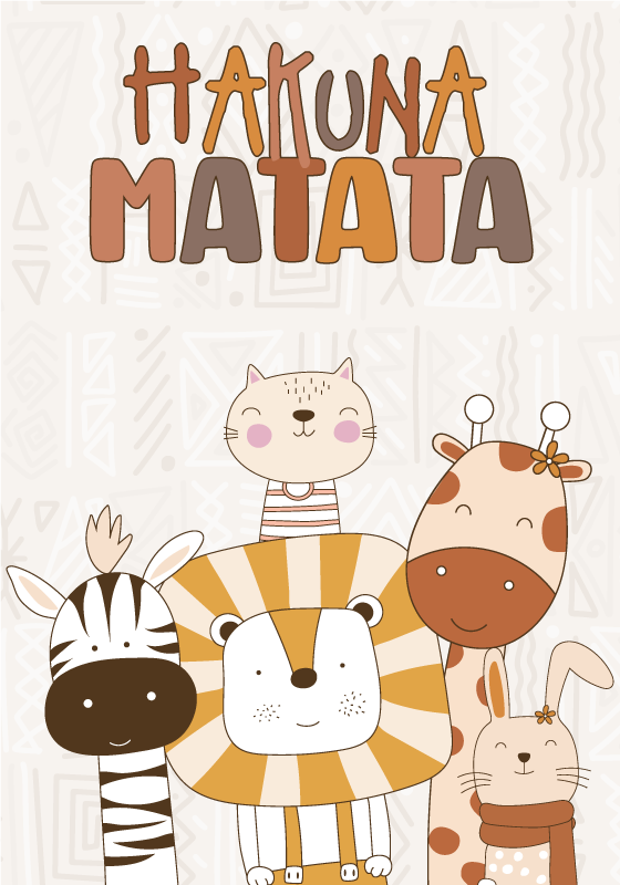 Poster chambre enfant hakuna matata - TenStickers