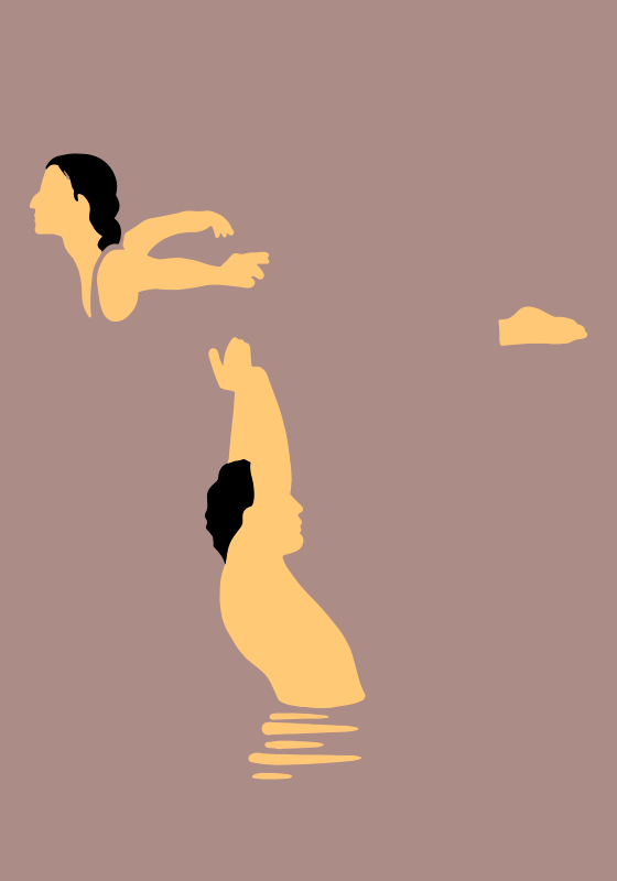 Poster danseurs dans lac film années 80 - TenStickers