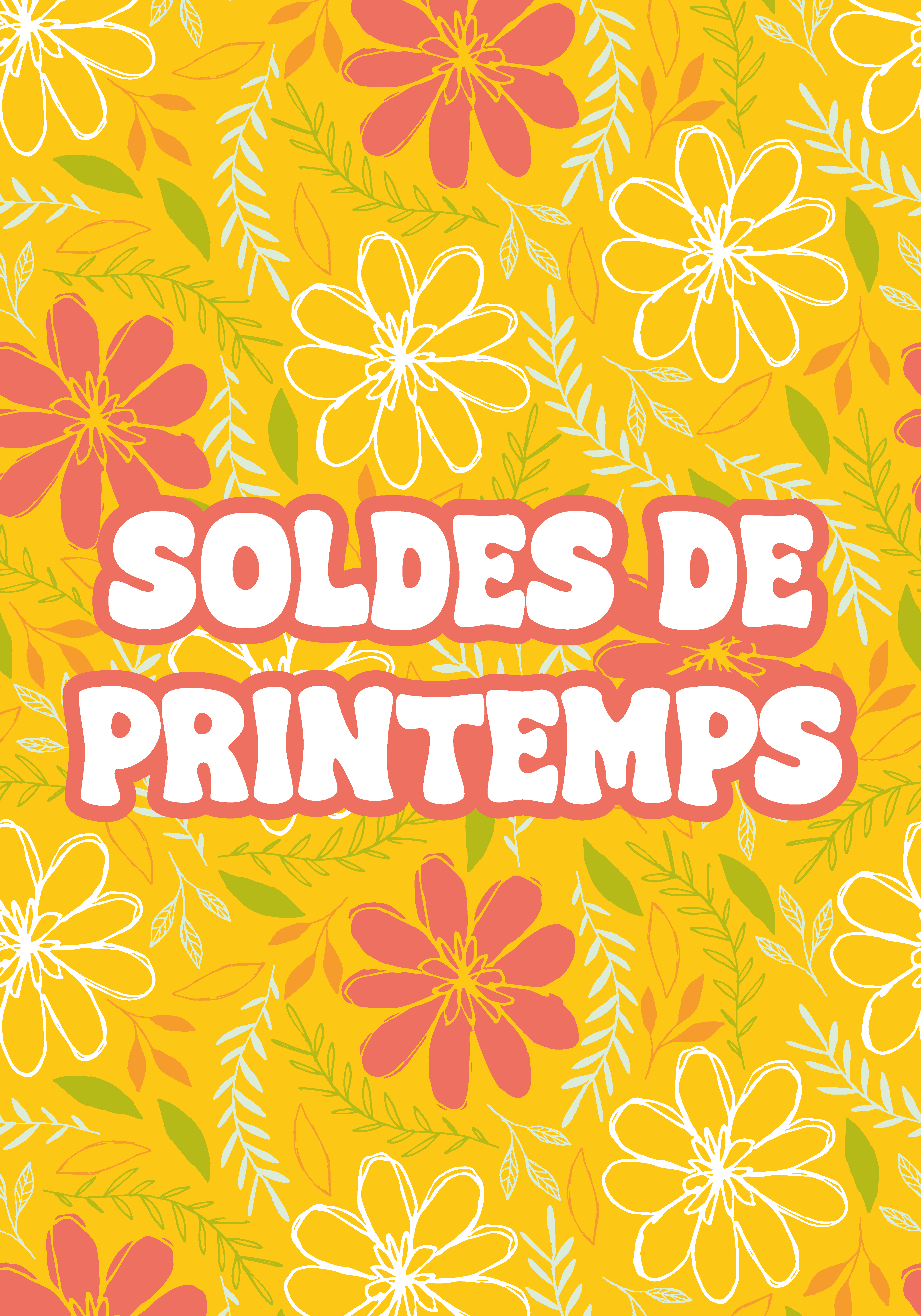 Poster fleurs fleurs des soldes de printemps - TenStickers