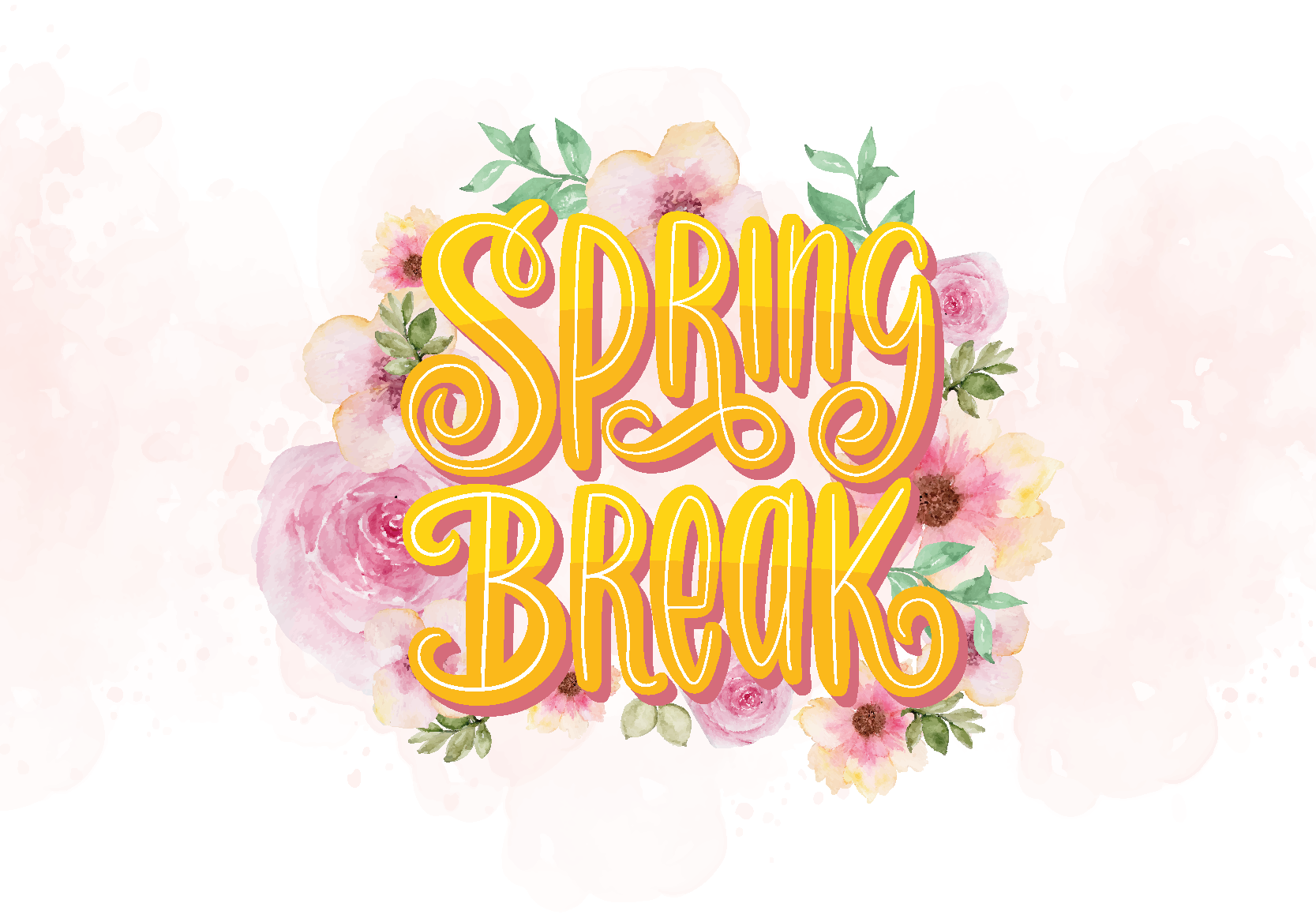 Poster floral vacances de printemps - TenStickers