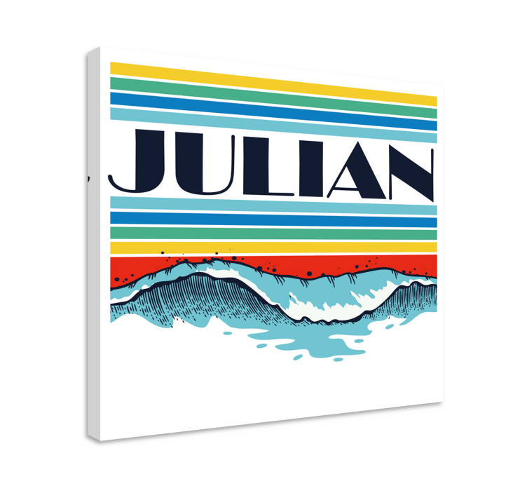 Tableau personnalisé Vagues rétro - TenStickers