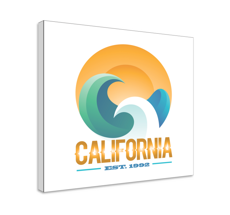 Tableau mer emblème du surf californien - TenStickers