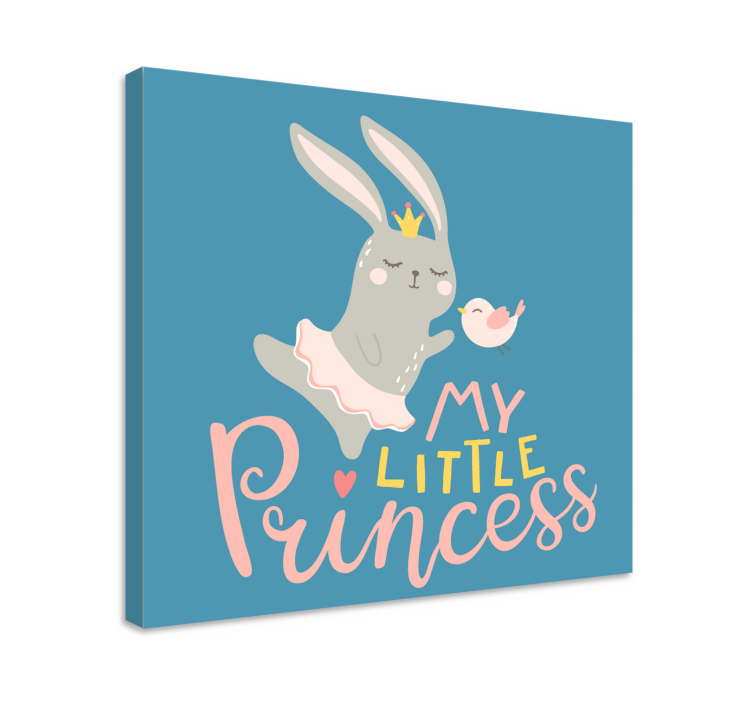 Tableau cerfs princesse lapin mignon - TenStickers