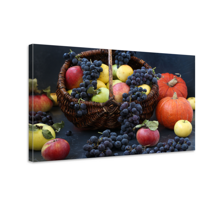 Tableau fruits panier de récolte abondance - TenStickers