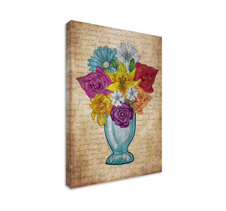 Tableau fleurs et plantes vase de fleurs - TenStickers