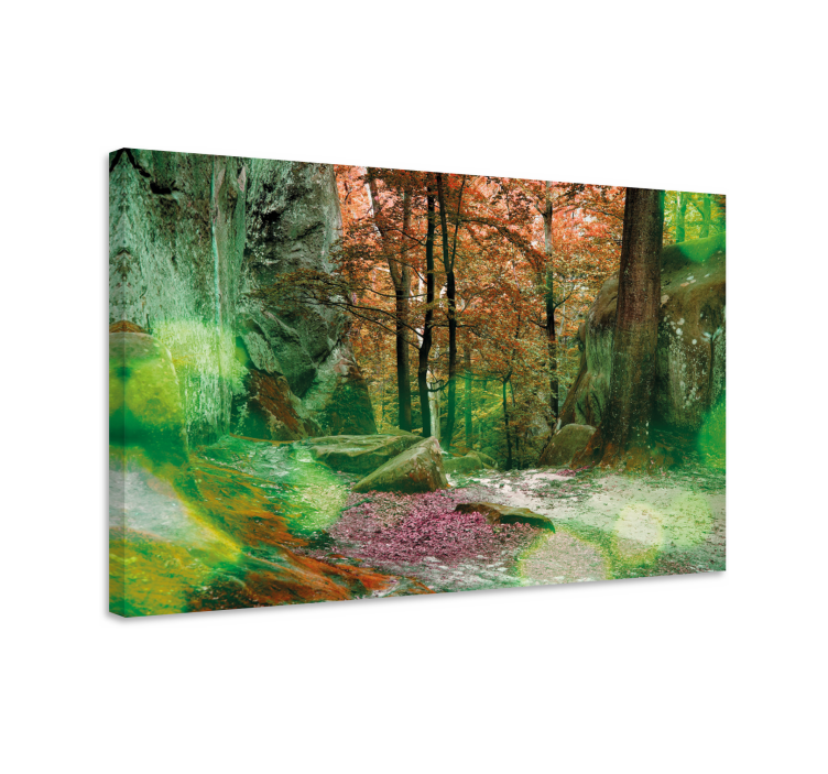 Tableau paysages scène de chemin forestier - TenStickers