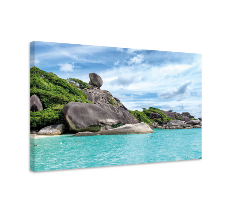 Tableau paysages vue sur l'île rocheuse - TenStickers
