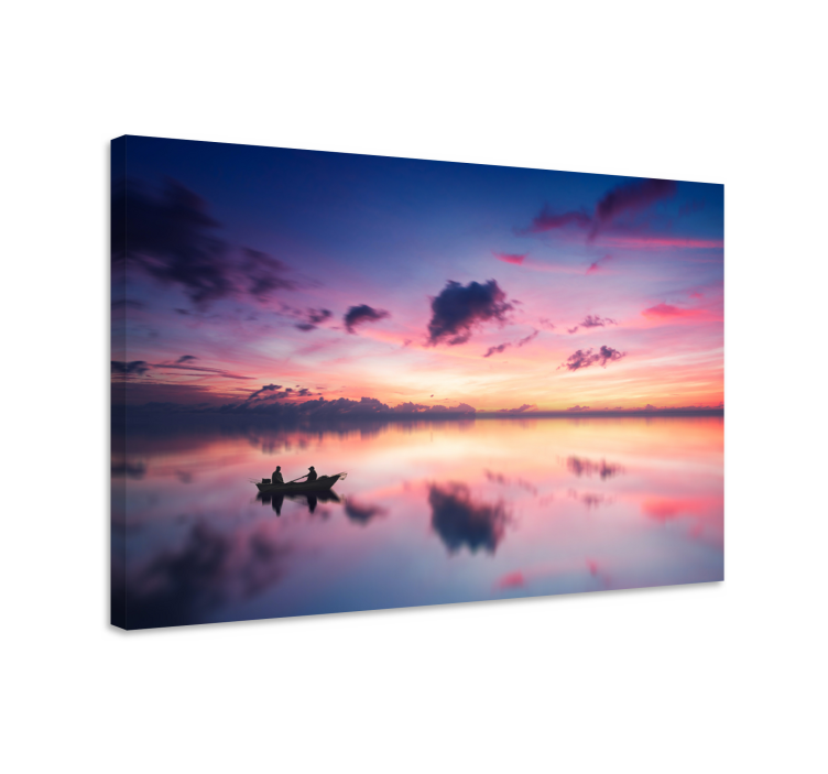 Tableau paysages reflets d'un coucher de soleil serein - TenStickers