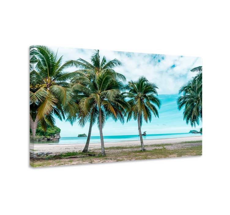 Tableau paysages scène de palmiers tropicaux - TenStickers