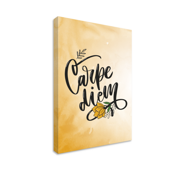 Tableau citation saisir le jour floral - TenStickers