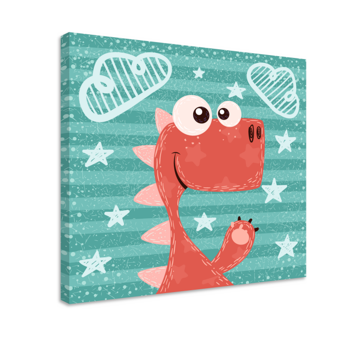 Tableau dinosaures adorable dinosaure en cartoon - TenStickers