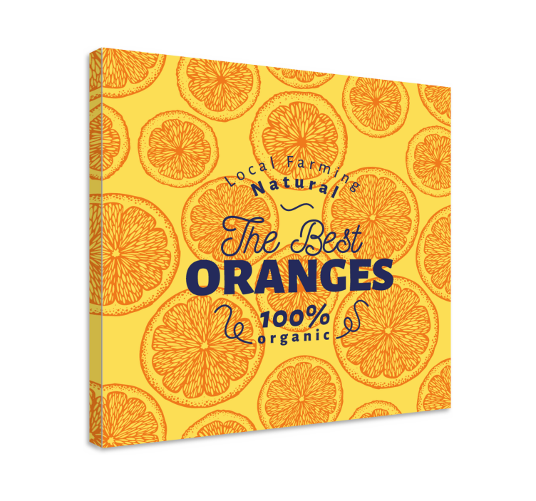 Tableau fruits illustration d'oranges fraîches - TenStickers