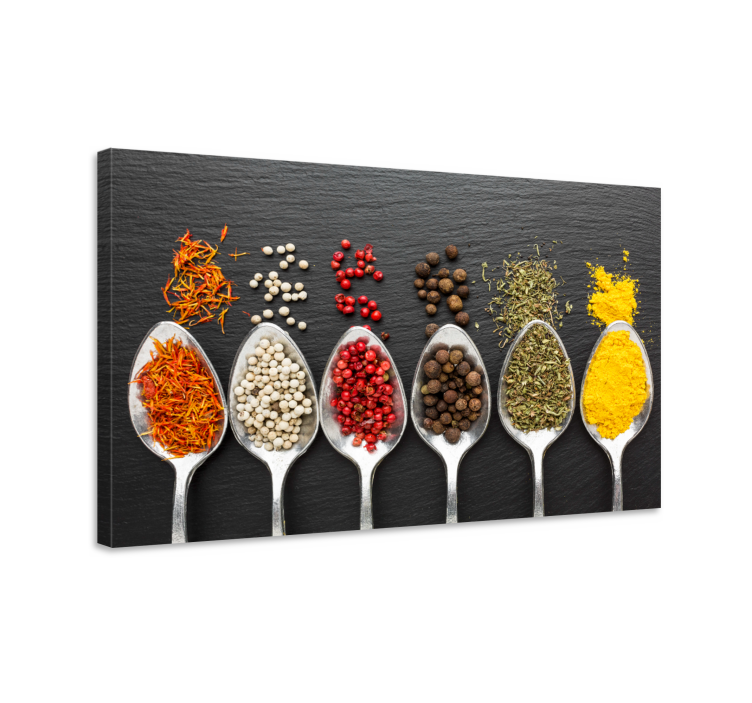 Tableau plusieurs variétés d'épices - TenStickers