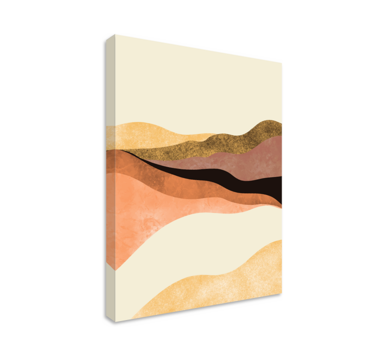 Tableau abstrait vagues douces qui s'écoulent - TenStickers