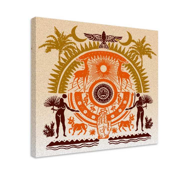 Tableau bouddha scène naturelle spirituelle - TenStickers