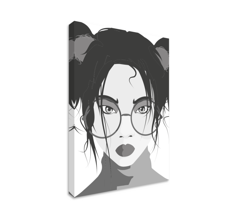Tableau personnage femme jeune stylée - TenStickers