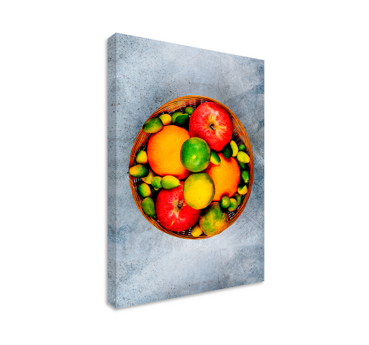 Tableau fruits panier de fruits éclatants - TenStickers