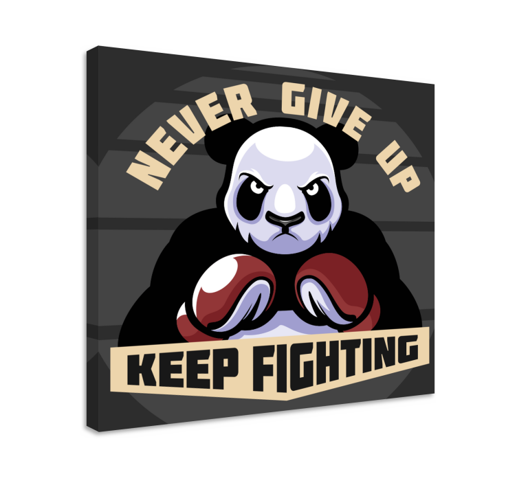 Tableau animaux motivation pour la boxe panda - TenStickers