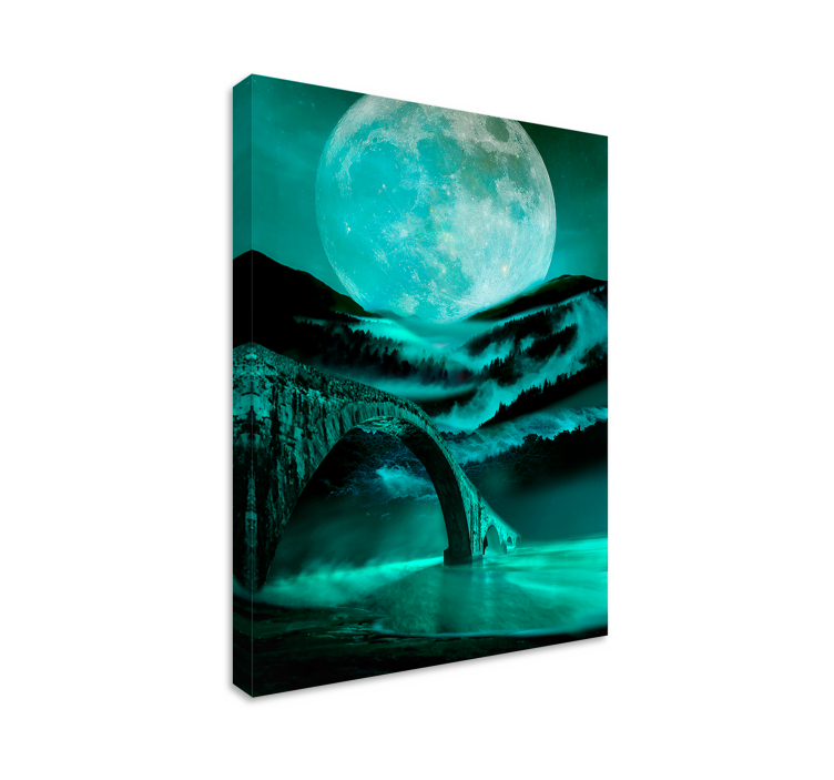 Tableau paysages pont sous la lune - TenStickers
