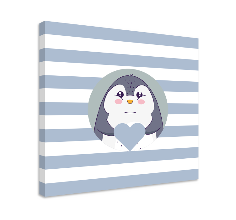 Tableau bébé étreinte de pingouin mignon - TenStickers