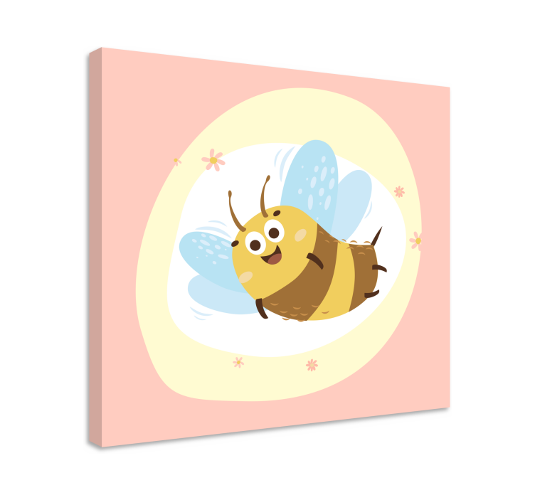 Tableau animaux abeille joyeuse - TenStickers