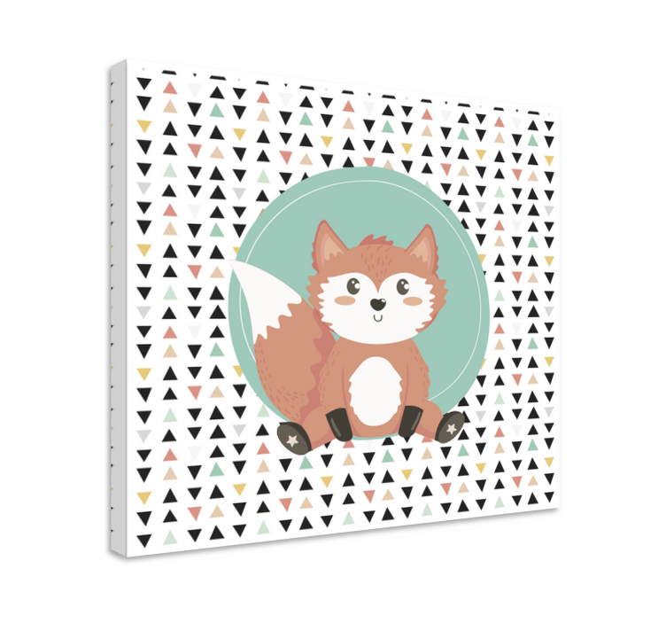 Tableau animaux renard mignon personnage - TenStickers