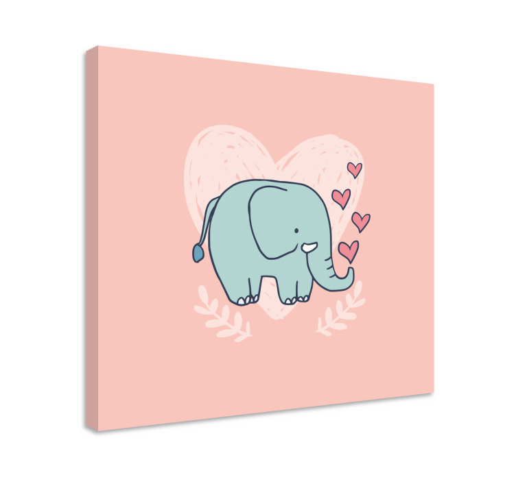 Tableau éléphants amour des éléphants mignons - TenStickers