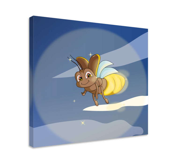 Tableau oiseaux insecte volant joyeux - TenStickers