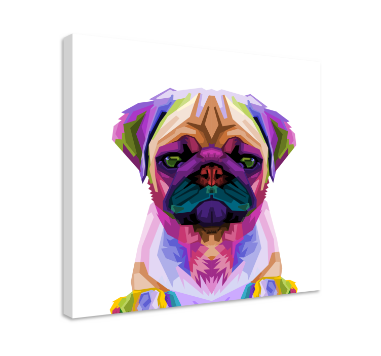 Tableau chien Carlin pop art - TenStickers