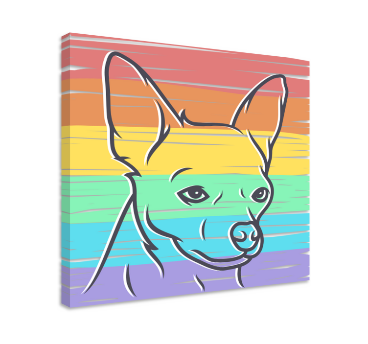 Tableau chiens portrait stylisé de chien - TenStickers