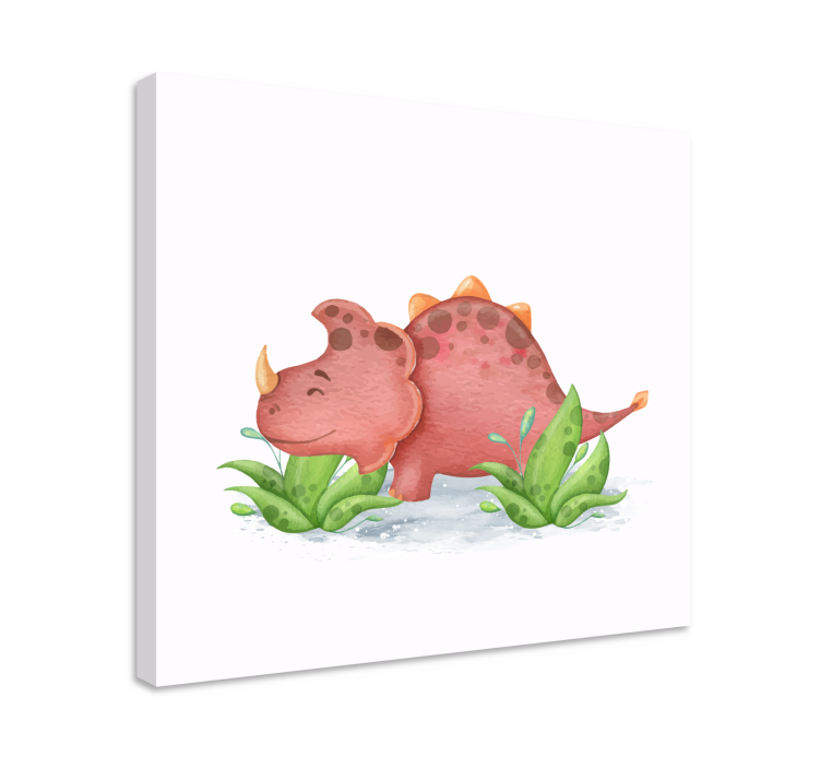 Tableau dinosaures bébé tricératops - TenStickers