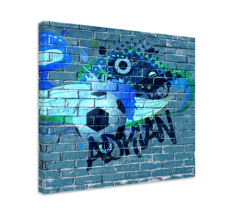 Tableau sports art graffiti football - TenStickers