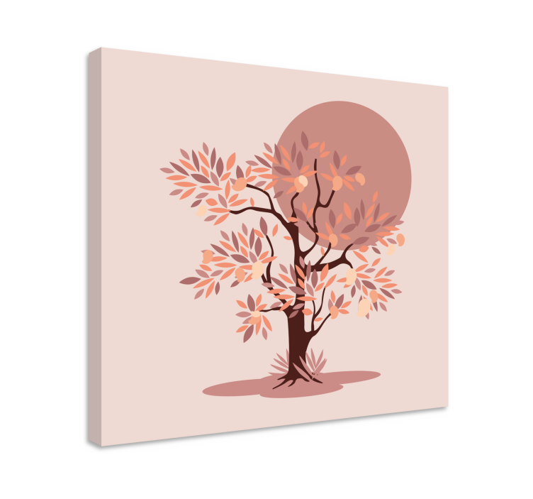 Tableau arbres silhouette d'arbre d'automne - TenStickers