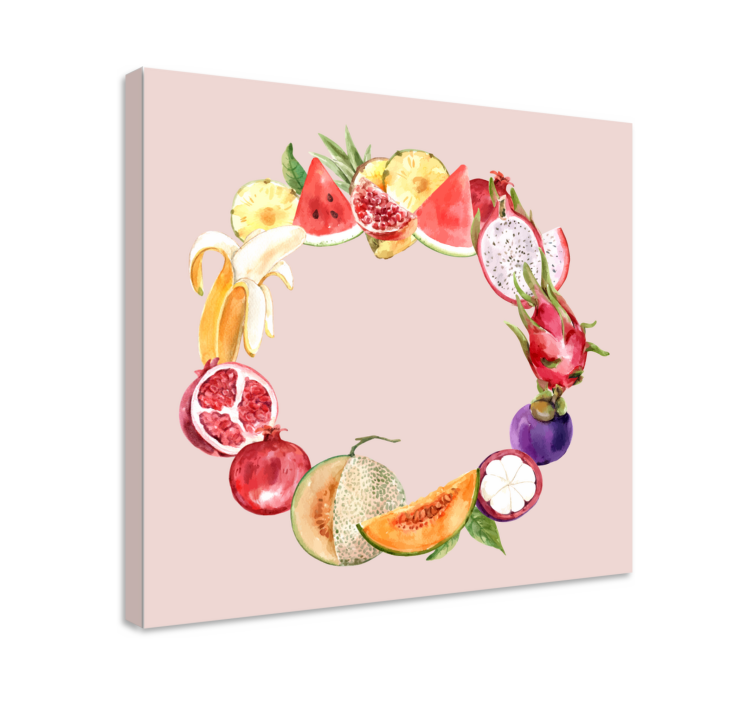 Tableau fruits disposition circulaire - TenStickers