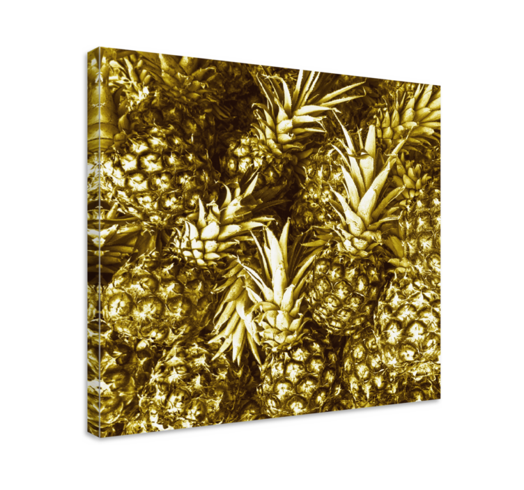 Tableau fruits grappe d'ananas doré - TenStickers