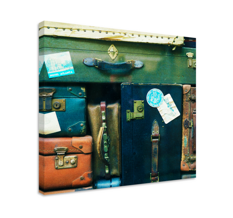Tableau vintage collection de valises de voyage - TenStickers