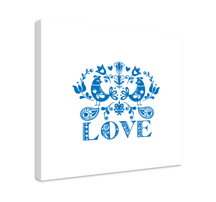 Tableau arbres oiseaux et motifs floraux - TenStickers