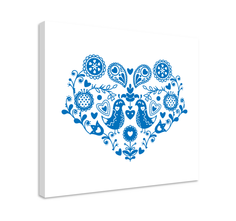 Tableau fruits oiseaux en motif cœur - TenStickers