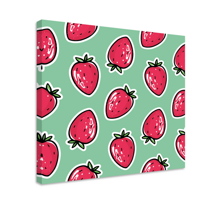 Tableau fruits répétition de fraises - TenStickers