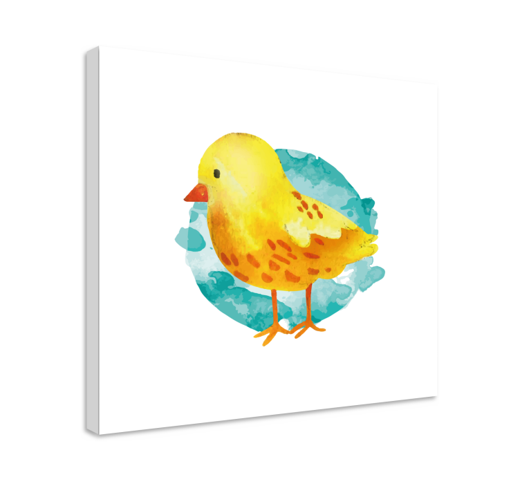 Tableau oiseaux poussin jaune charmant - TenStickers