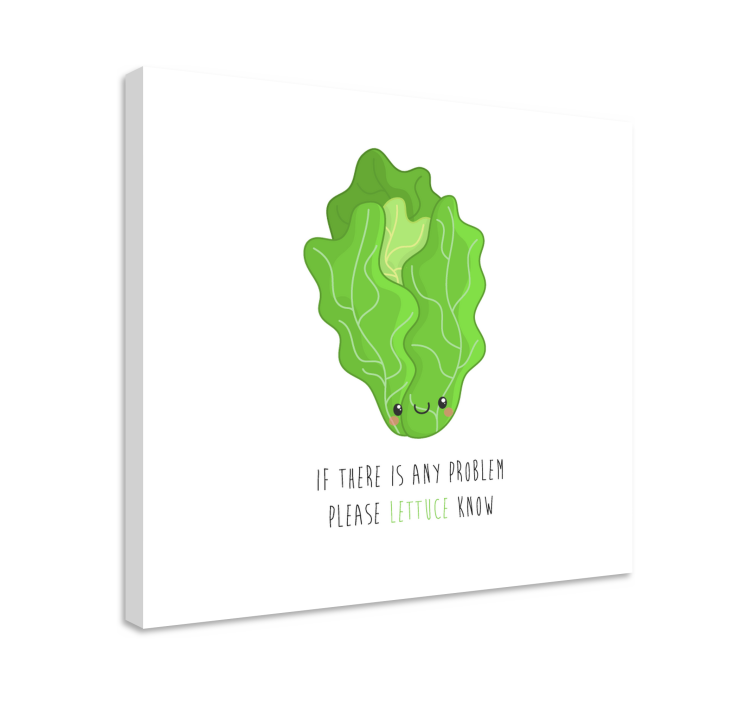 Tableau fruits personnage de laitue joyeuse - TenStickers