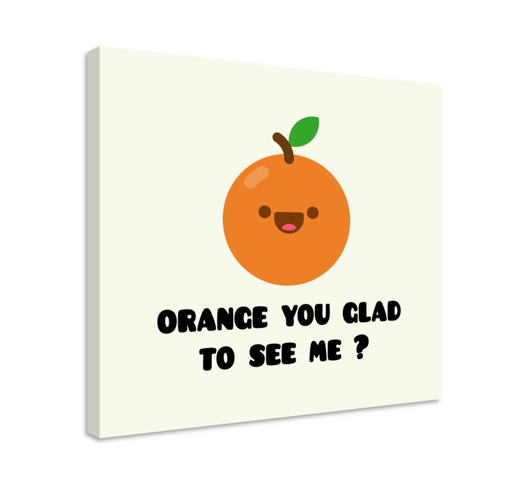 Tableau fruits personnage orange joyeux - TenStickers